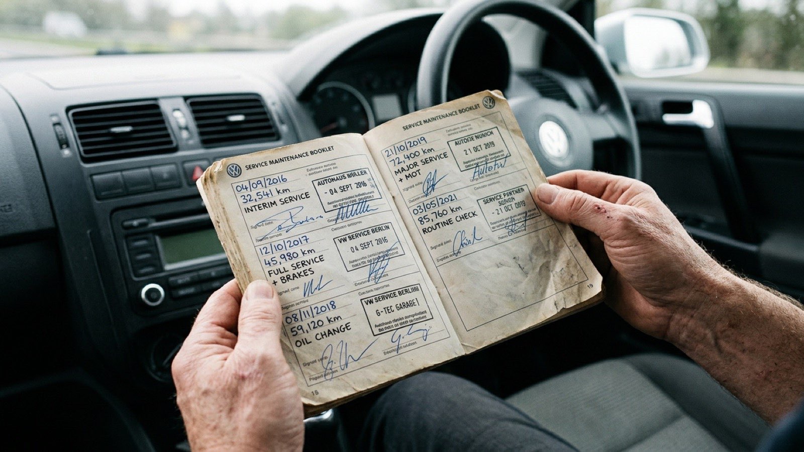 Sådan læser du en servicebog, og hvornår et hul bør stoppe handlen